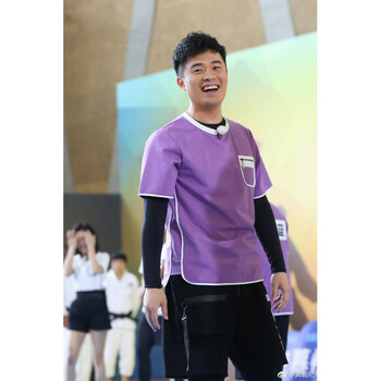 奔跑吧爱情公寓baby奔跑吧兄弟第六季跑男同款衣服男女短袖t恤夏 紫色