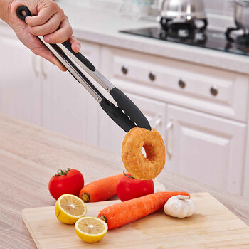 梵季(fanji)加厚食品夹子 烧烤夹食物夹菜夹 不锈钢牛排夹面包手抓饼