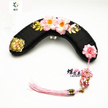 古装假发清朝格格旗头带饰品女造型头饰年会演出cos发饰燕尾nyy d款