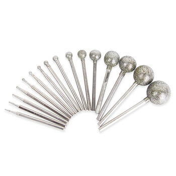 35柄玉雕f针球形圆头金刚砂打磨头翡翠玉石雕刻工具 圆球f针 2.