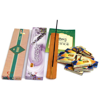 RAJ印度香 黄金木|薰衣草|衣橱香 入门级香薰套装组合送香板