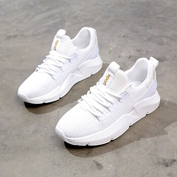 超火小白鞋女2018春夏新款网面运动鞋女透气韩版ulzzang跑步鞋 白色