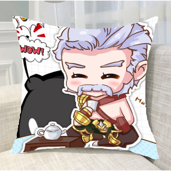 王者荣耀周边抱枕沙发床头汽车靠垫 q版黄忠新品等 黄忠2 桃皮锻特大