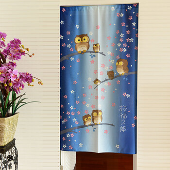 
                                        风雅荷塘 瑞雪丰年85*150CM 经编纱精品印花风水门帘 布艺 隔断  送杆                