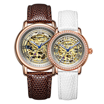 cagraer卡爵亚男女对表全进口自动机械大背透镂空机芯皮带潮流50米