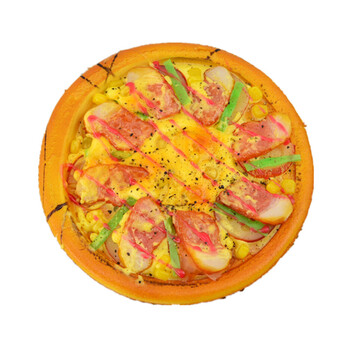 仿真披萨饼西餐食物模型橱窗家居冰箱贴摄影道具过家家玩具 直径17cm