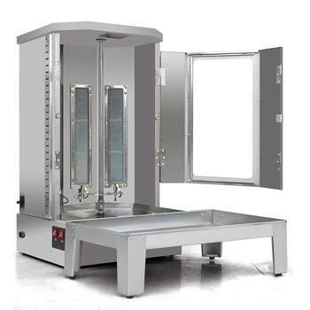 烤肉拌饭机钢正燃气土耳其烤肉机商用烤肉拌饭机器 长形火排【带门