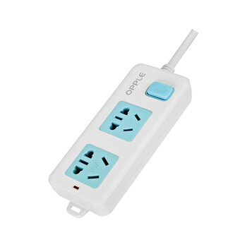 opple排插接线板拖线板 二位 适用空调 两个五孔1.8米