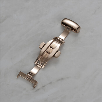 表扣 男女手表皮带蝴蝶扣表带 玫瑰金 18mm