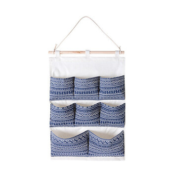 棉麻收纳挂袋悬挂式墙壁挂兜 布艺防水门后墙上壁挂收纳袋 波西米亚八