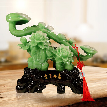 玉如意摆件创意家居新婚礼物新房子乔迁新居礼品酒柜隔断柜装饰品