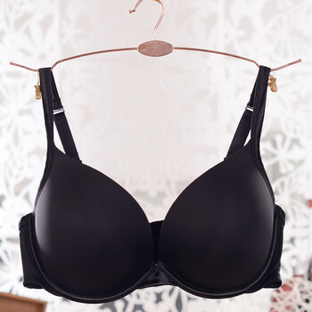 特大码内衣大罩杯胖mm200斤全罩杯文胸加肥加大码胸罩 黑色光面款 100