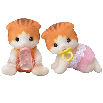 森贝儿家族儿童玩具女孩礼物过家家公主娃娃玩具公仔玩偶枫叶猫双胞胎