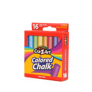 欧唛oumai 无尘白色彩色粉笔儿童绘画工具书写反复使用  彩色粉笔16支/盒  5盒装