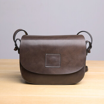 包包女2018新款潮森系复古单肩包休闲斜跨小方包 咖啡色