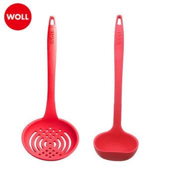 弗欧（WOLL） 硅胶汤勺漏勺两件套安全硅胶耐高温260℃ 家用厨房配件 WOLL漏勺+汤勺