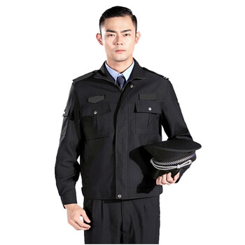 保安服春秋套装物业保安制服春秋装套服装保安服套装工作服长袖 拉链