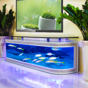 电视柜鱼缸欧式客厅家用乌龟缸1米2米3米支持定制尺寸免换水 长 82cm*