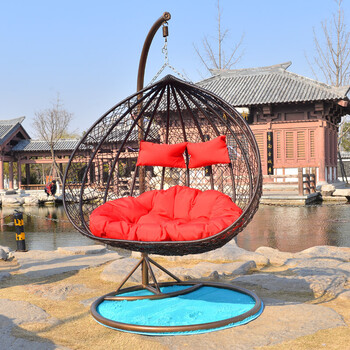 2018新款摇椅户外吊床鸟巢双人单人懒人公主吊篮藤椅阳台吊椅室内秋千