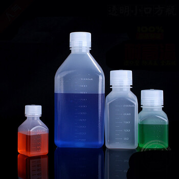 塑料瓶子透明方50/100/250/500/1000ml密封带刻度方试剂瓶 1000ml透明