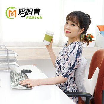第二代妈妈背多功能午休枕头学生保健枕头健康护颈慢回弹记忆棉枕芯高档枕套外贸原单正品日本韩国 气质灰