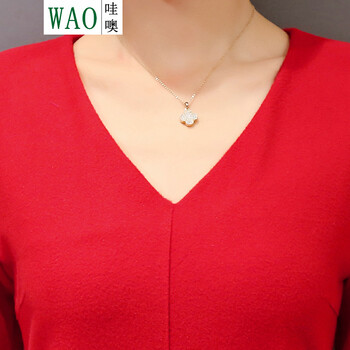 哇噢wao2016春季上新款女装 包臀打底长袖连衣裙 春秋冬 大红色 M