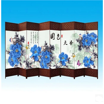 
                                        安礼轩 草藤编布艺隔断折屏客厅卧室双面中式屏风/需要购买支撑座的跟客服联系/选项是一扇价格 单面屏风/高180X宽50/每扇                