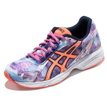 【qc】asics亚瑟士maverick运动鞋缓冲跑鞋轻量跑步鞋女 紫色/荧光橘