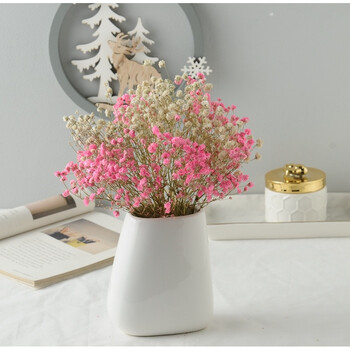 天天满天星干花摆件客厅卧室水晶草装饰插花餐桌盆栽干花花束z粉 白