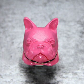 网红车载香水汽车出风口夹斗牛犬扩香石狗头法斗车内装饰香薰摆件