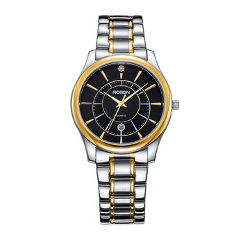 男女士商务腕表 间金黑面男表3190g