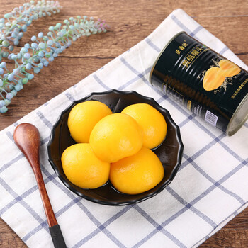新鲜黄桃罐头425g 纯白砂糖糖水水果罐头办公室休闲零食绿色食品山东