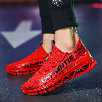 刀锋跑鞋男减震百搭战士运动休闲鞋霸气酷男士跑步鞋子ins潮鞋 红色