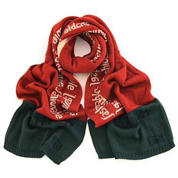 greatmay韩版英文字母围巾男士秋冬天保暖毛线围脖wj0041 桔红/米色