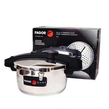 Fagor/法格 Chef/厨师系列压力锅4L 不锈钢西班牙外国进口高压锅 燃气电通用智能