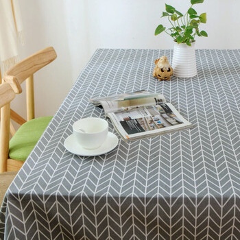 2018新款北欧风桌布粉色格子少女心棉麻简约文艺茶几田园ins摆拍背景