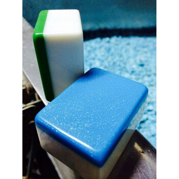 水晶麻将家用麻将牌麻将42和44中号大号四口机手搓 42#豪金平面兰