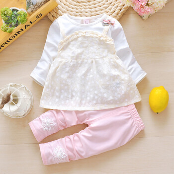 个月4婴儿5长袖7秋款8女童9-10两件套0半1岁2小女孩秋季衣服时尚潮装