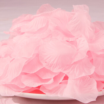 结婚庆用品假花瓣婚礼布置手抛仿真玫瑰花瓣抛撒花瓣婚房装饰批发 浅