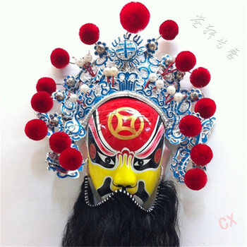 北京民俗特色手工京剧脸谱大胡子脸谱面具挂件礼品工艺礼品曹宝