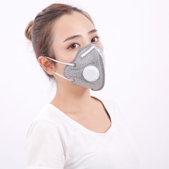 境界的彼方951+KN95工业粉尘口罩防PM2.5雾霾灰尘颗粒物防护带呼吸阀男女颗粒物防护口罩 10支装耳戴式/白色