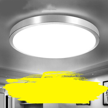 圆形led吸顶灯卧室灯客厅现代简约厨房阳台过道家装灯具 单铝50cm36w