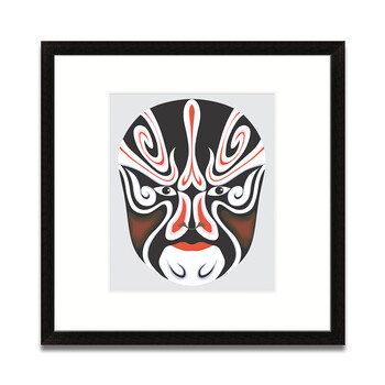 新中式装饰画创意京剧脸谱现代波普风客厅餐厅墙面有框装饰画 4号画芯