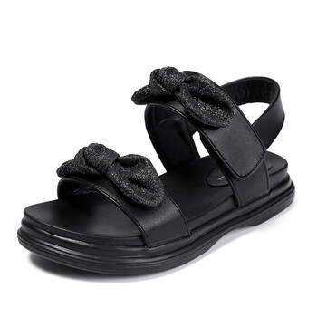 女童凉鞋2018韩版夏季运动中大童凉鞋时尚儿童凉鞋 8055黑色 21码/内