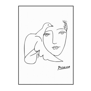 北欧风格客厅装饰画极简抽象手绘线条卧室现代简约ins挂画壁画 03