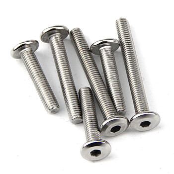 304不锈钢内六角家具斜大平头内六角螺丝 圆头平头倒边螺栓m6m8 6*25