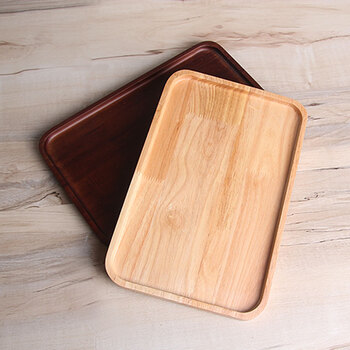 瓷航原木长方木盘子实木托盘茶盘蛋糕点心盘日式水果盘家用健康长方