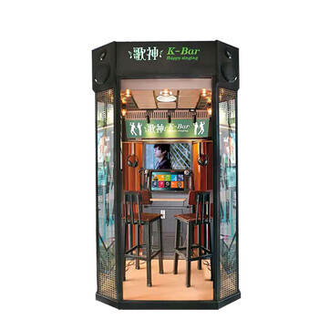 歌神唱歌机唱吧ktv房迷你移动唱歌机自助ktv机k歌房咪哒练歌房 黑色