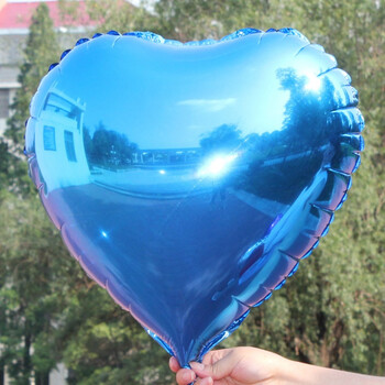 用品铝膜表白求婚儿童生日派对婚房装饰布置铝箔气球 蓝色 大号爱心