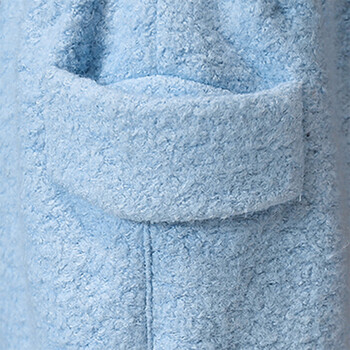 蔓洛(Manluo)2015冬装新款羊毛呢大衣女外套格子中长款韩版宽松大码JM80AN8Z 灰色 M